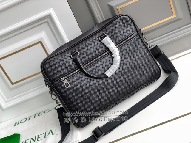 Bottega veneta高端男包 98038 寶緹嘉手工編織原廠進口胎牛皮男士手袋 BV經典款男士手提公事包  gxz1369